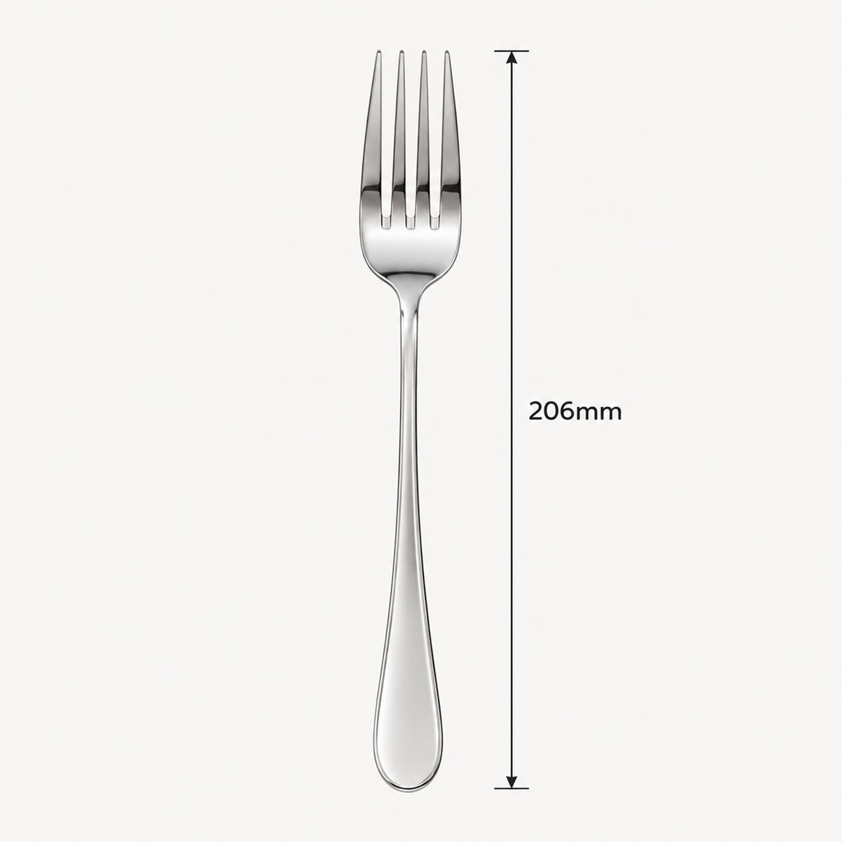 Dolphy Augusta Stainless Steel Table Fork 206mm – 18/0 Grade (Pack of 12)