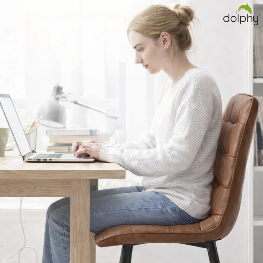 Dining Chairs – Set of 4 | Modern Upholstered Chairs with Steel Frame & Leather-Finish Seat