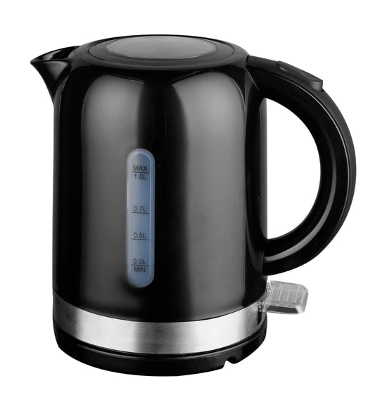 1L Black Electric Kettle High Grade ABS Material