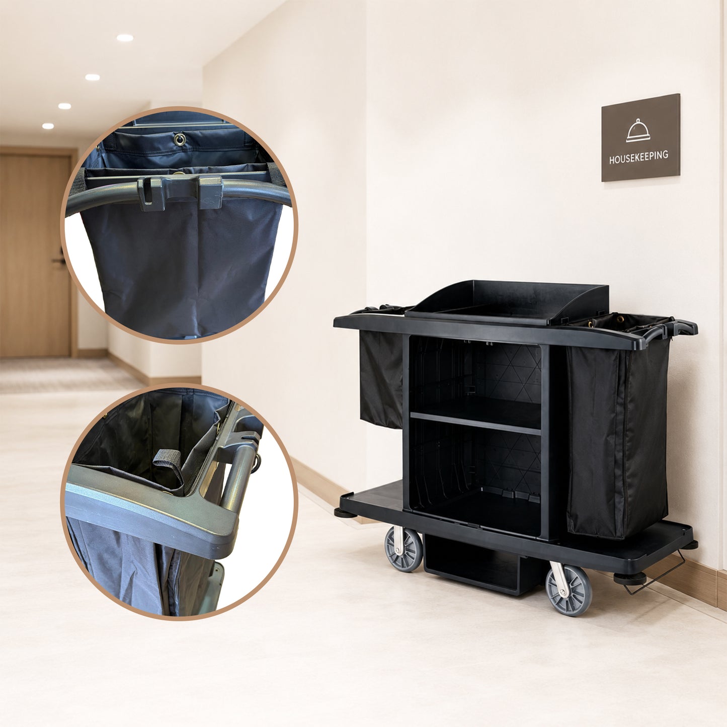 Housekeeping Cart -Black