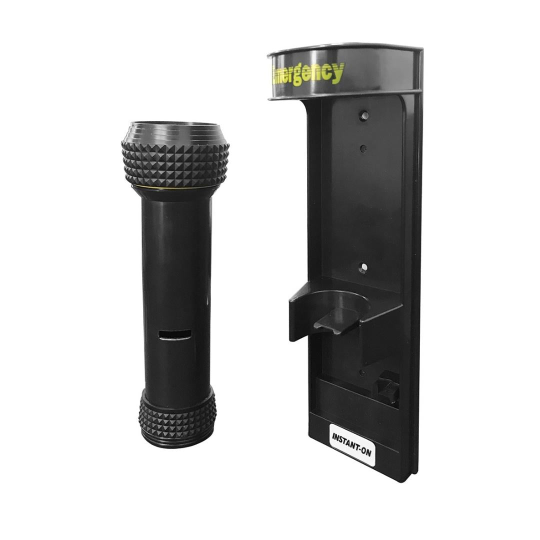 Wall Mounted Hotel Emergency Torch - Black