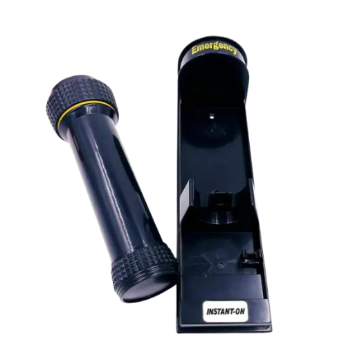 Wall Mounted Hotel Emergency Torch - Black