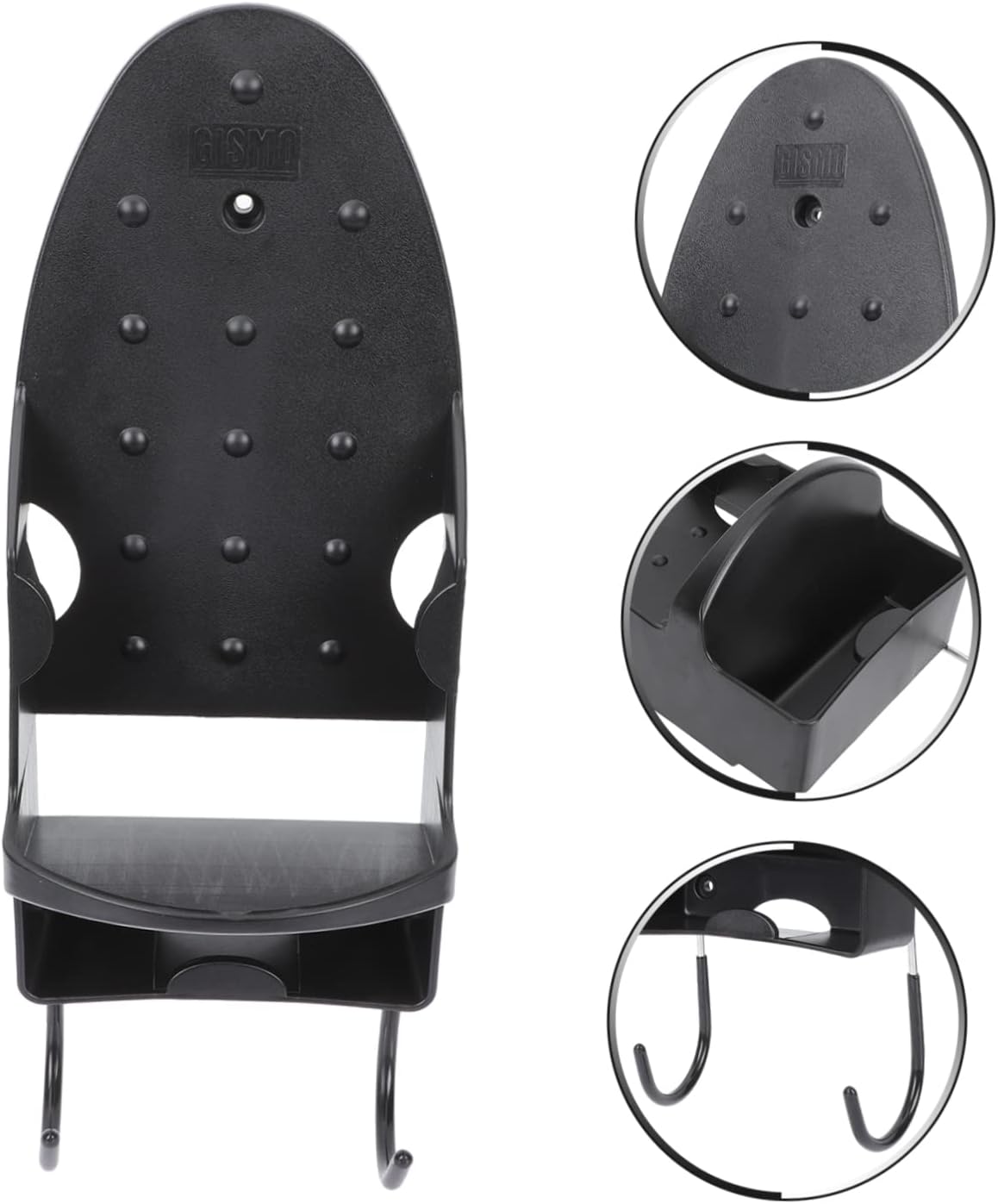 Wall Mounted Iron and Board Holder - Black