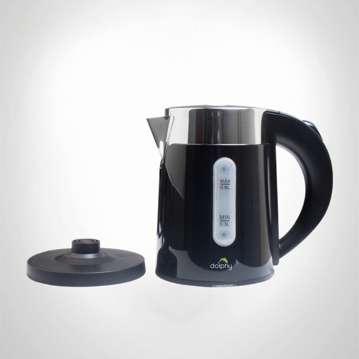 0.6L Stainless Steel Electric Kettle Black