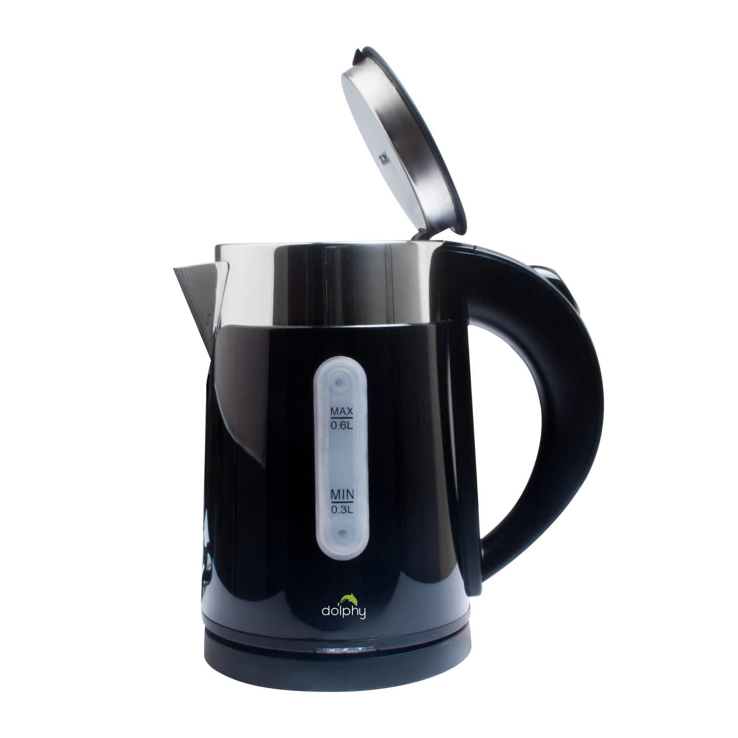 0.6L Stainless Steel Electric Kettle Black