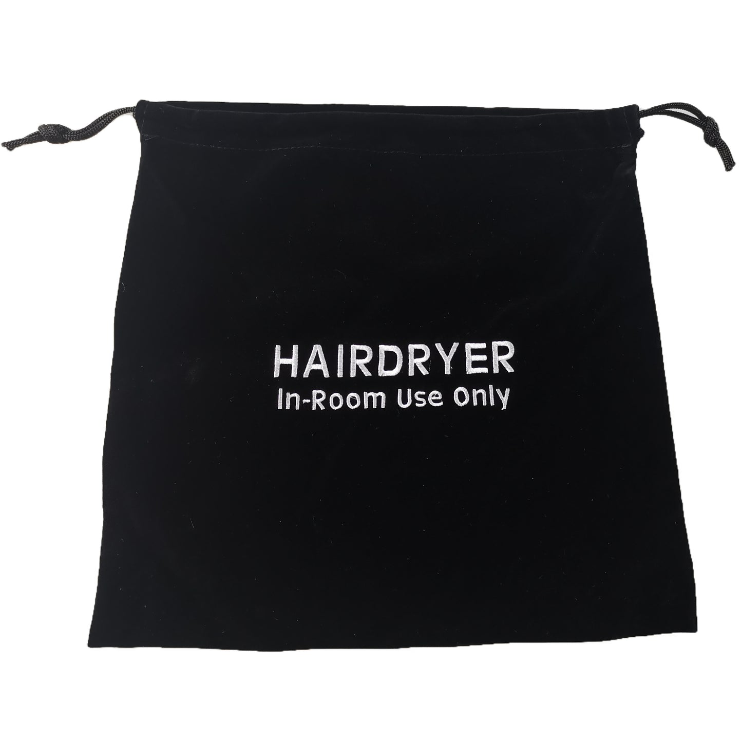 Hair Dryer Bag- Black (Velvet)