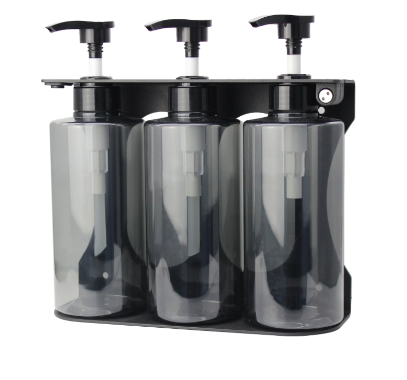 EcoFlow Triple Refillable Soap/Shampoo Dispenser 300ml -Transparent