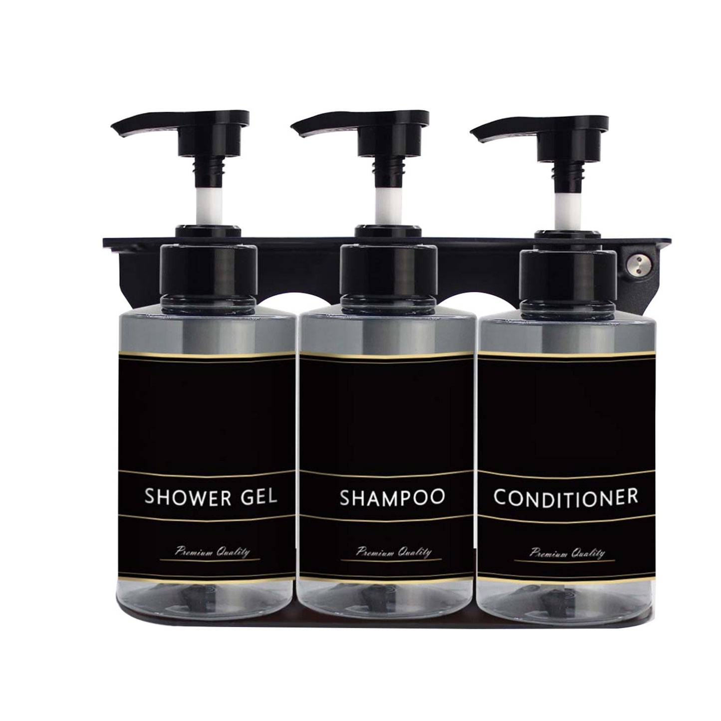 EcoFlow Triple Refillable Soap/Shampoo Dispenser 300ml -Transparent