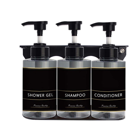 EcoFlow Triple Refillable Soap/Shampoo Dispenser 300ml -Transparent