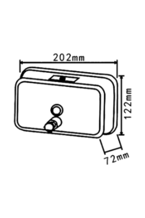 Corrosion Resistant Horizontal S/S Soap Dispenser 1200mL