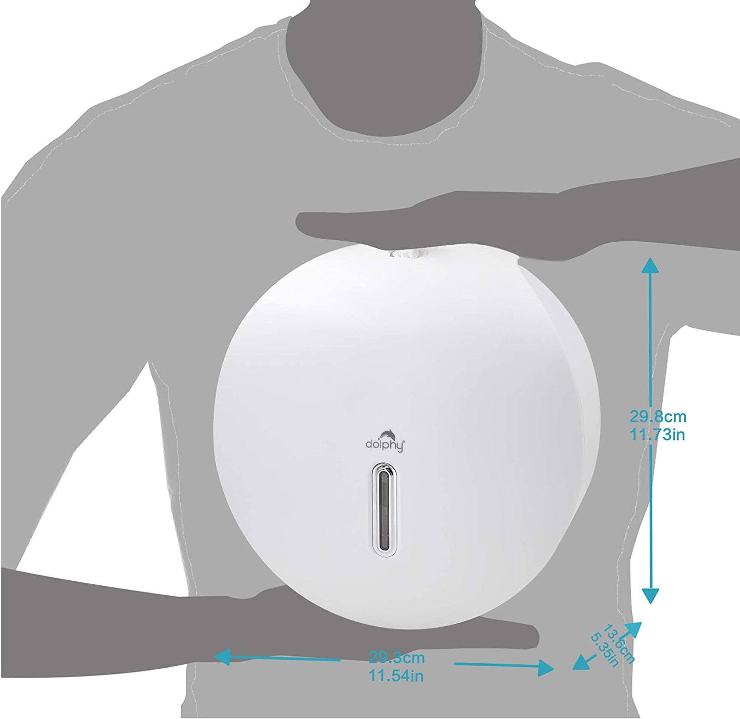 PLAZA Jumbo Toilet Roll Dispenser - White