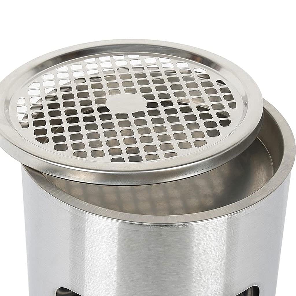 Stainless Steel Lobby Bin With Ashtray 10L