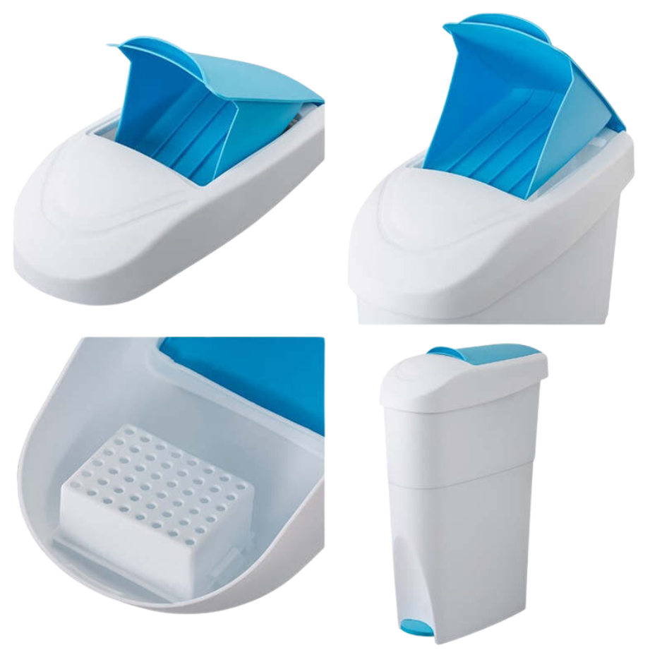 Sanitary Bin with Paddle Sky-Blue - 18L