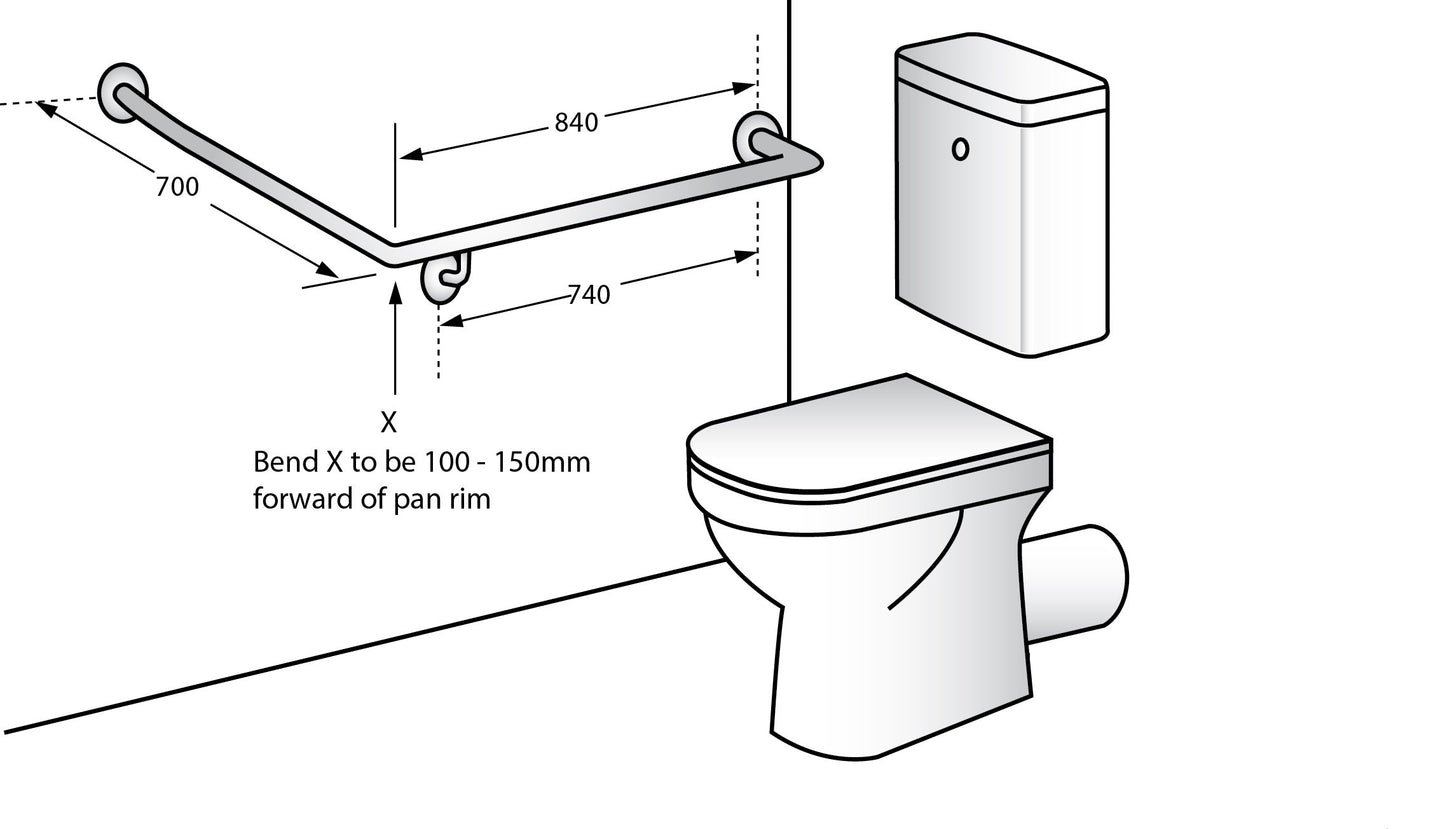 30° Flush Mount Side Wall 840x700mm RH