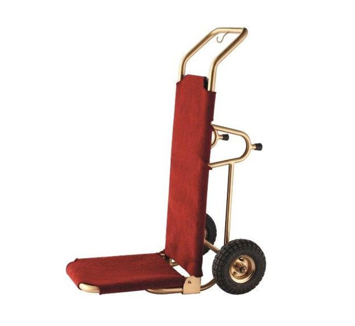 Premium Red Carpet Hand Trolley - Gold Chroming