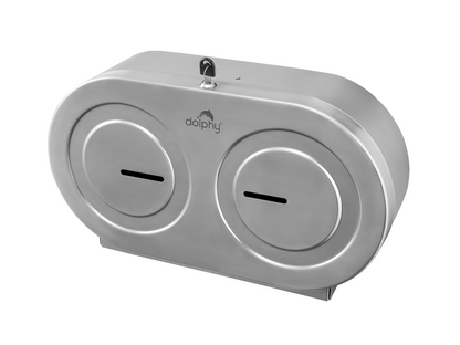 S/S Double Jumbo Toilet Roll Dispenser