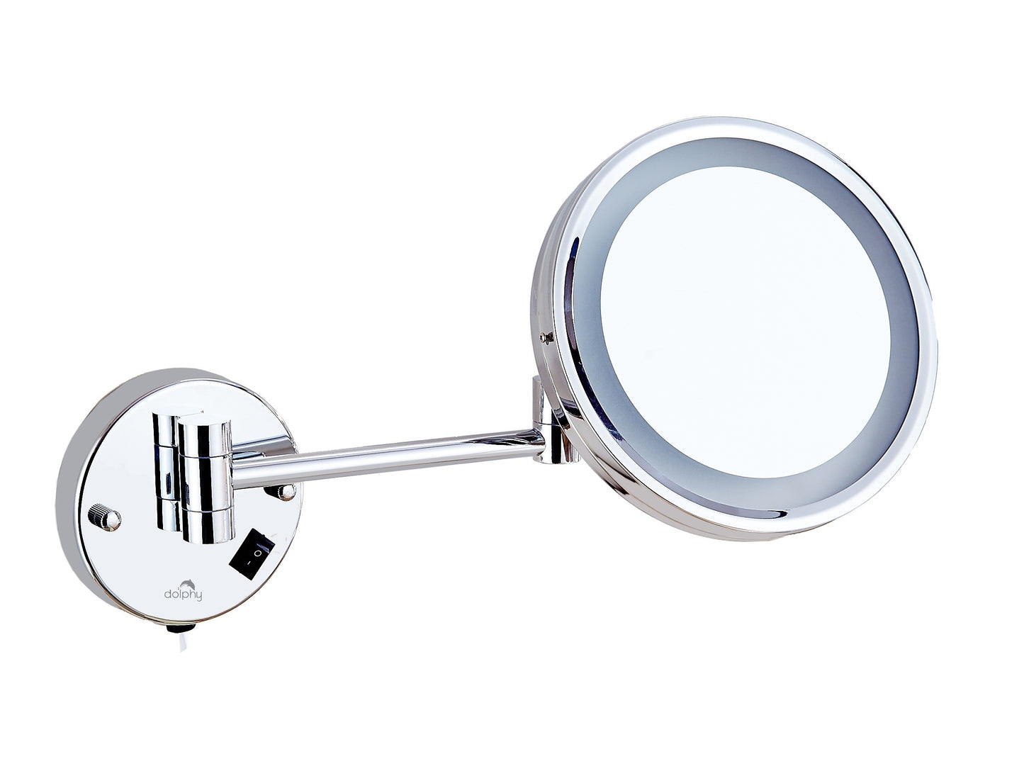 5X LED Wall Mount Magnifying Mirror - Chrome