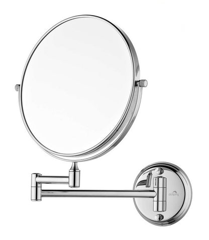 5X & 1X Wall Mount Magnifying Mirror - Chrome