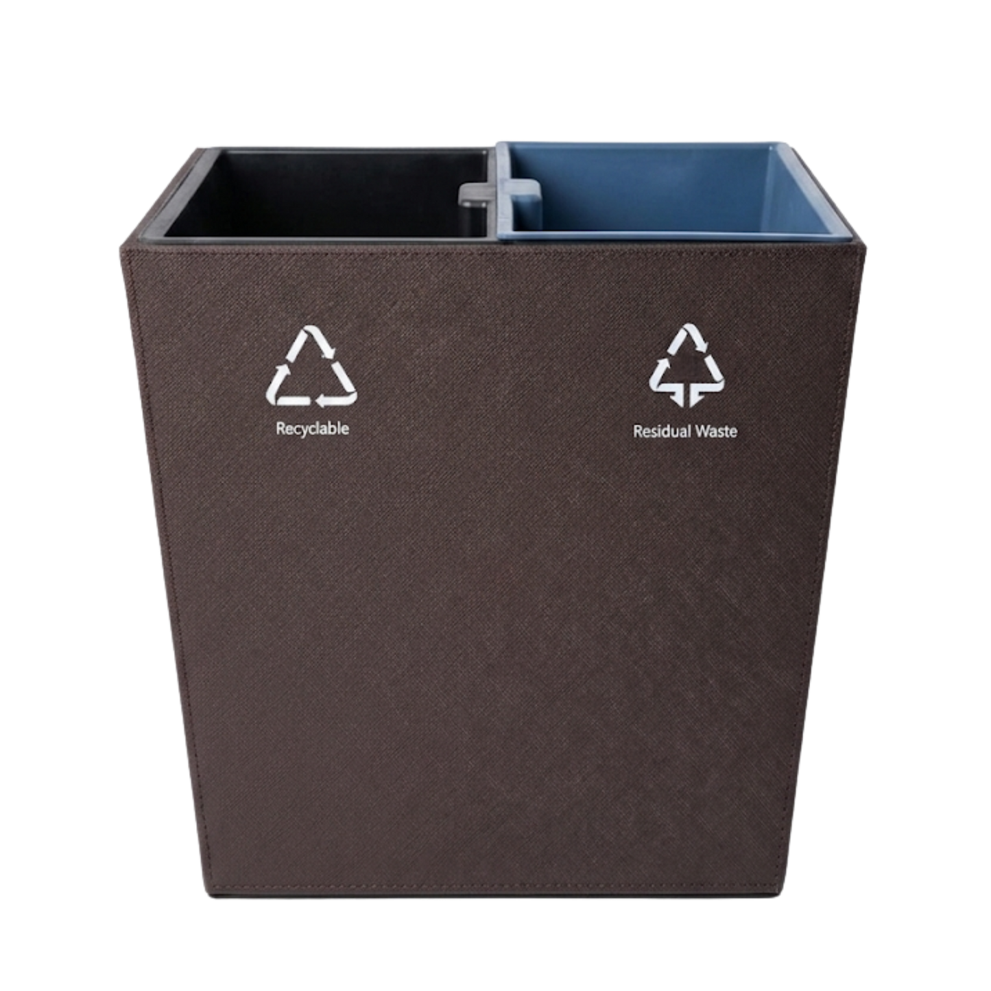 7L+7L Indoor Trash Can-Brown