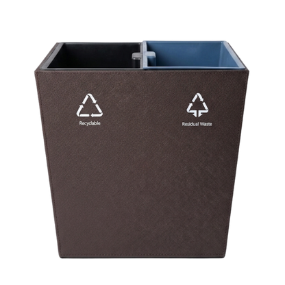 7L+7L Indoor Trash Can-Brown