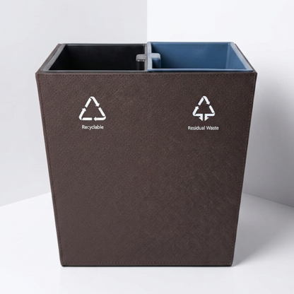 7L+7L Indoor Trash Can-Brown