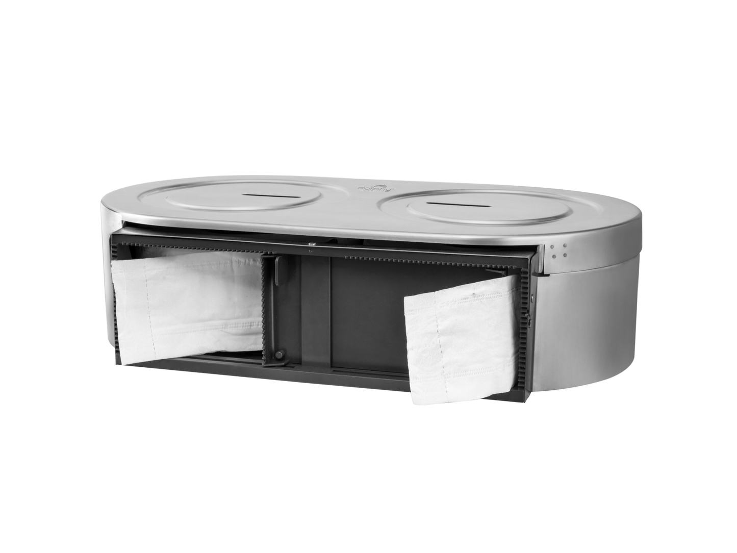 S/S Double Jumbo Toilet Roll Dispenser
