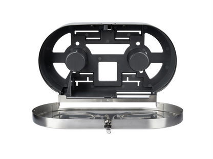 S/S Double Jumbo Toilet Roll Dispenser