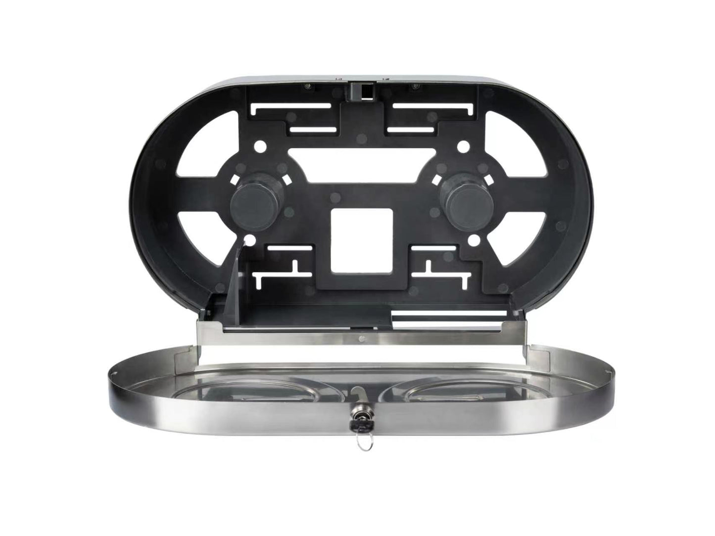S/S Double Jumbo Toilet Roll Dispenser