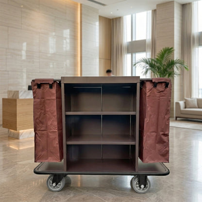 Housekeeping Trolley Cart - Brown
