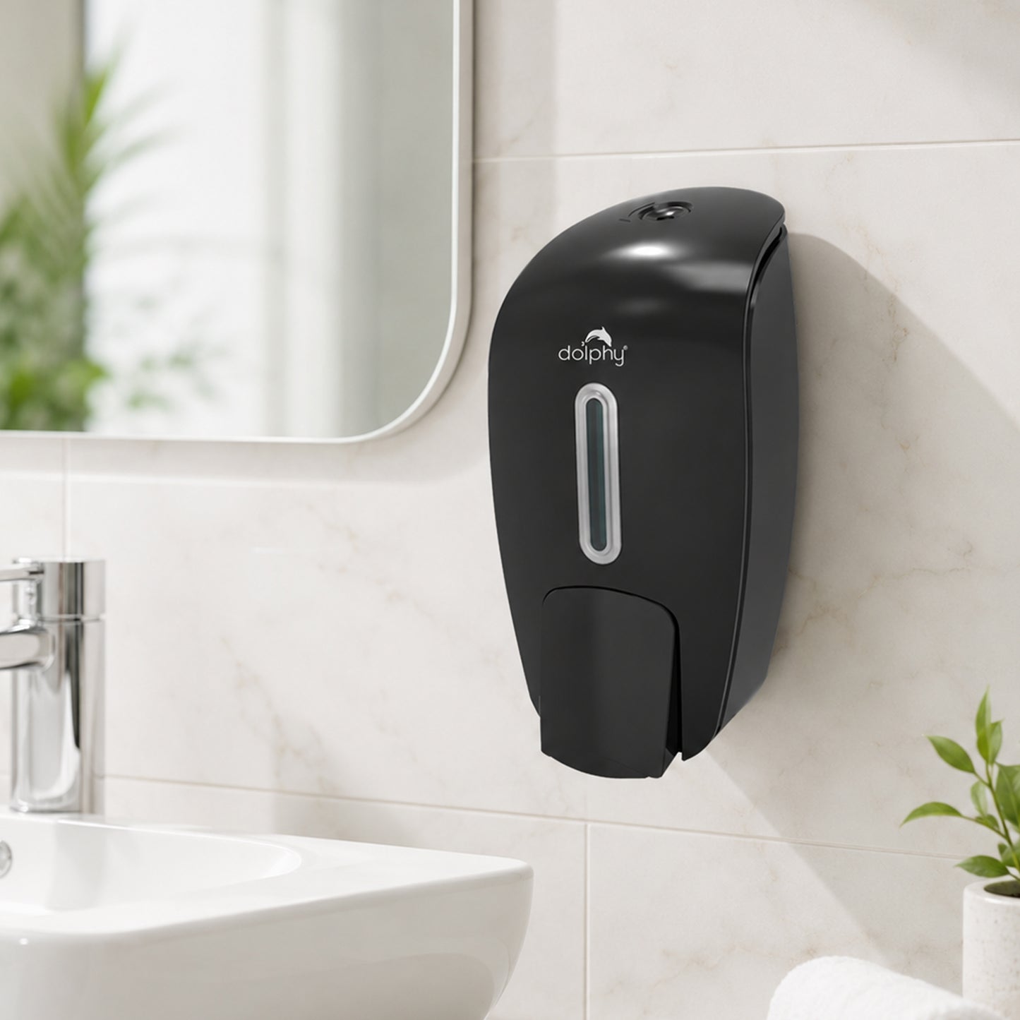 Plaza Manual Soap-Sanitiser Dispenser 800ML- Black