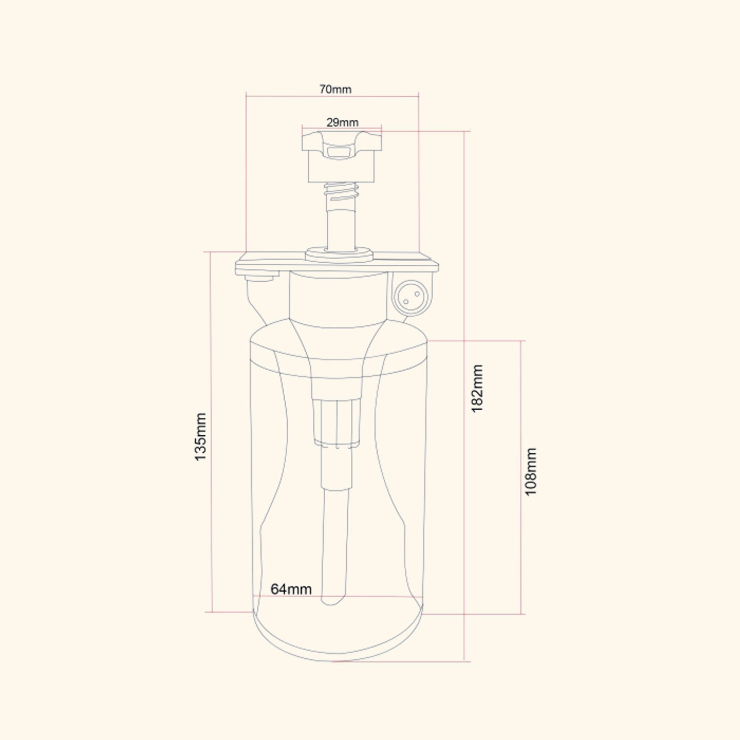 EcoFlow Refillable Soap/Shampoo Dispenser 300ml -Transparent