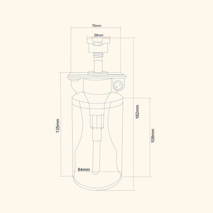 EcoFlow Refillable Soap/Shampoo Dispenser 300ml -Transparent