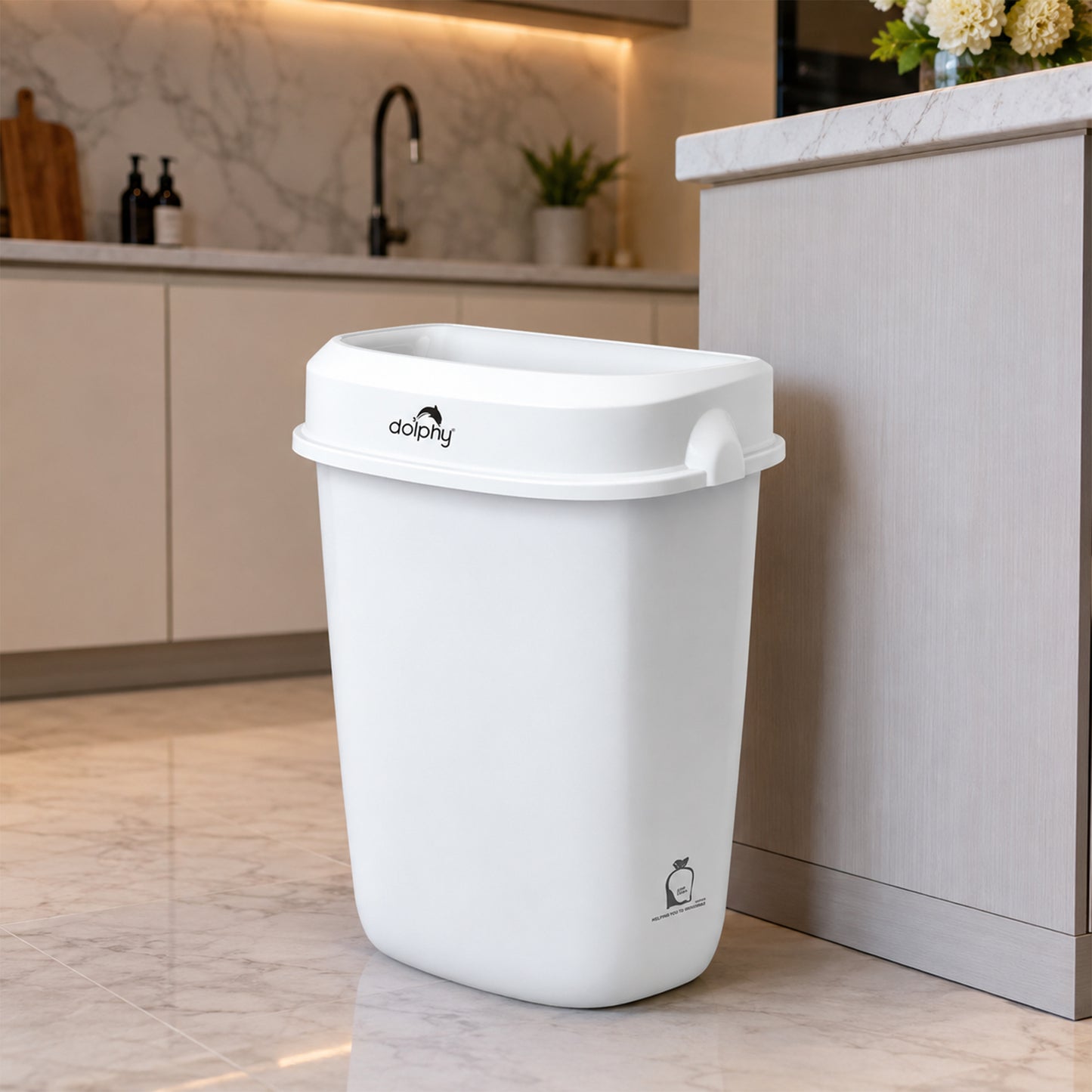 PLAZA Rubbish Bins White - 32L