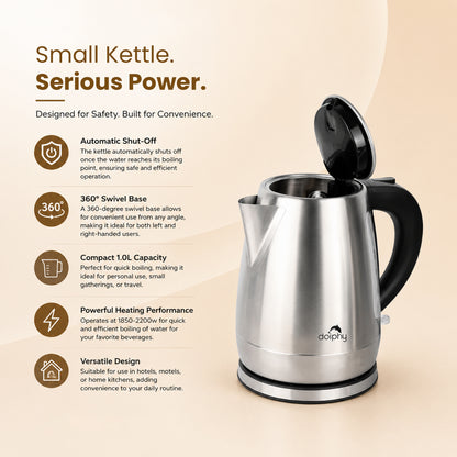 1.0L Stainless Steel Electric Kettle