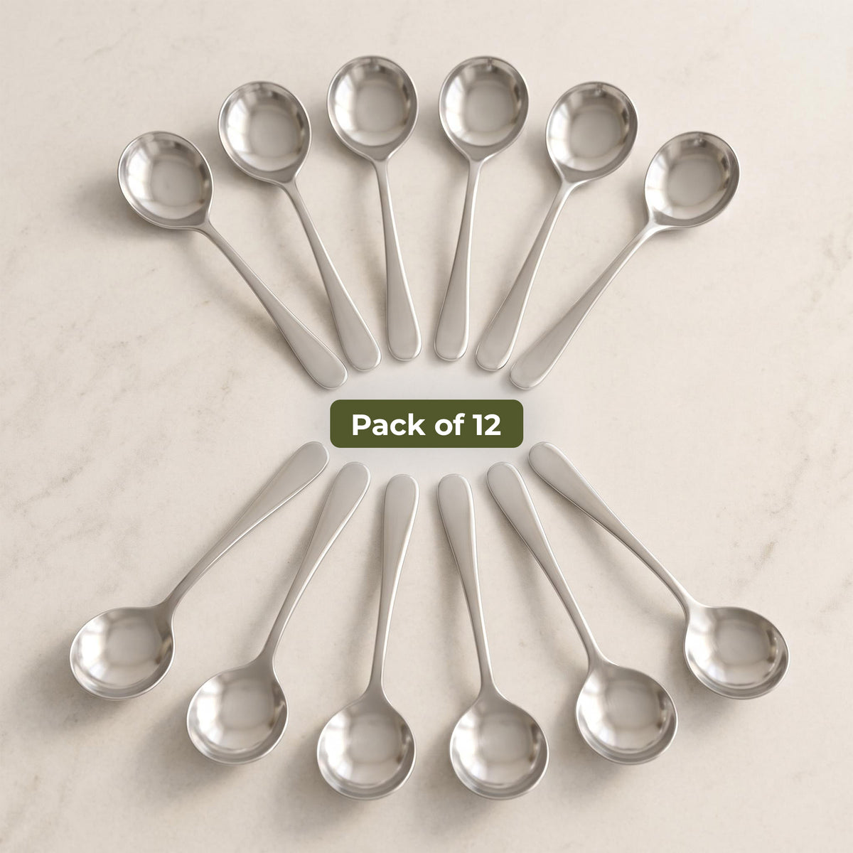 Dolphy Augusta Stainless Steel Soup Spoon 167mm – 18/0 Grade (Pack of 12)