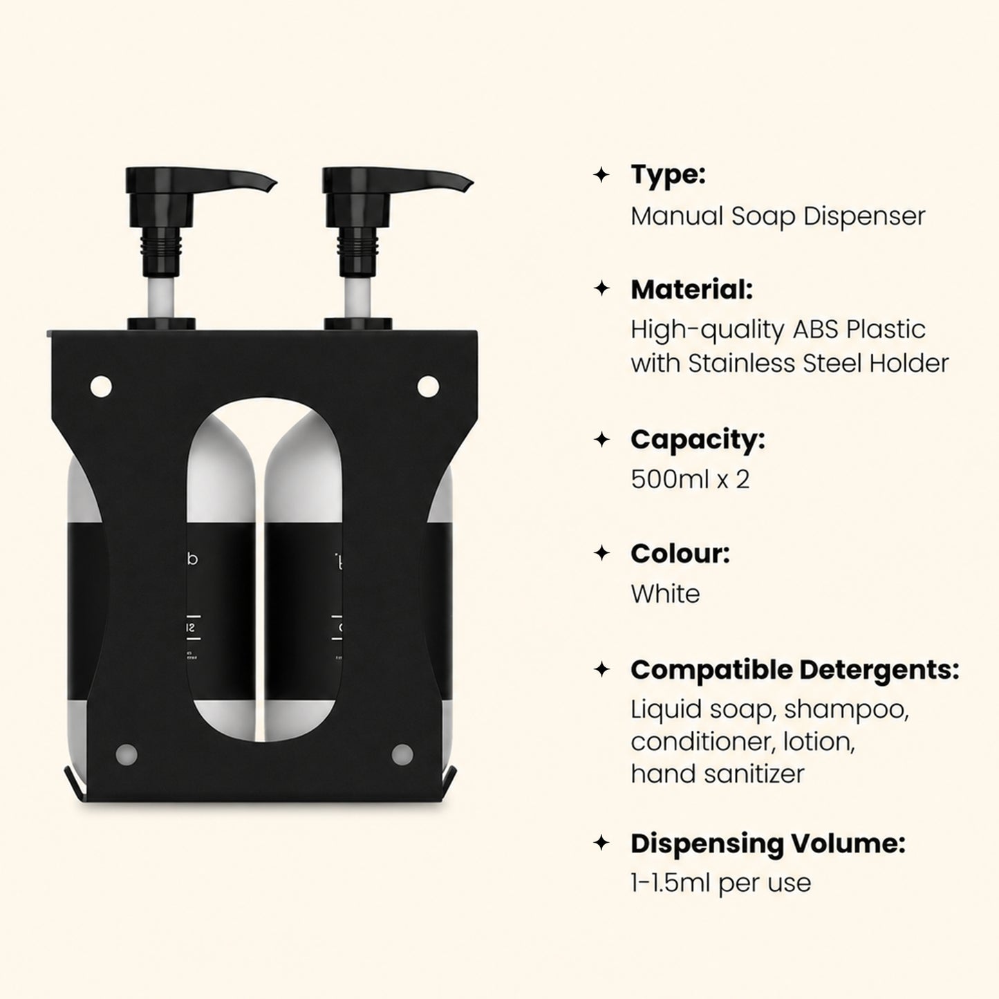 EcoFlow Refill Dispenser 500ml  - Matte White: Set of 2