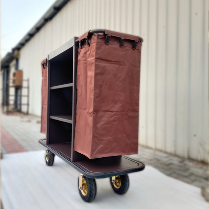 Housekeeping Trolley Cart - Brown
