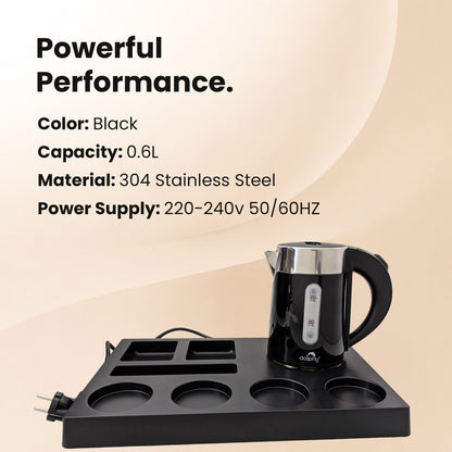 0.6L Stainless Steel Electric Kettle Black