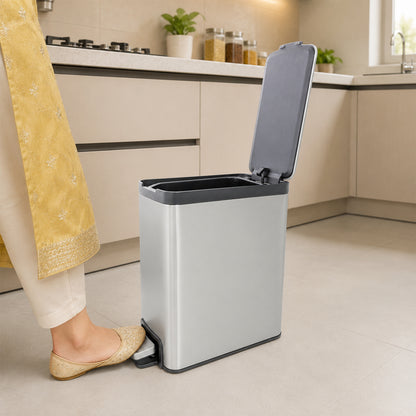 5L SS Indoor Trash Can With Foot Pedal
