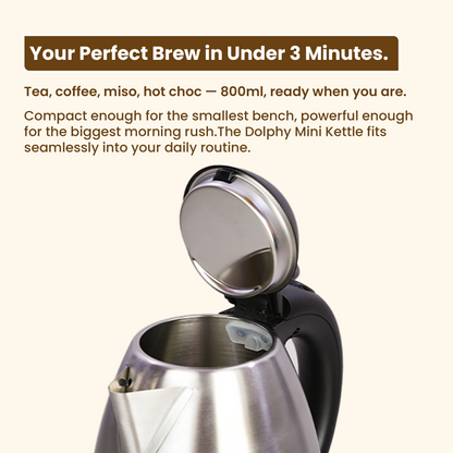 0.8L Stainless Steel Electric Kettle - Silver
