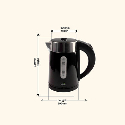 0.6L Stainless Steel Electric Kettle Black