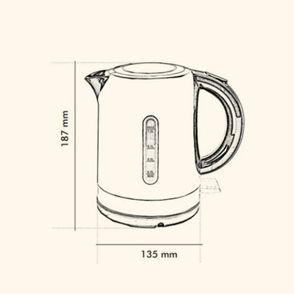1L Black Electric Kettle High Grade ABS Material