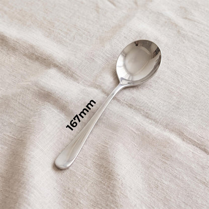 Dolphy Augusta Stainless Steel Soup Spoon 167mm – 18/0 Grade (Pack of 12)
