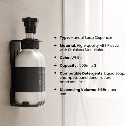 EcoFlow Refill Dispenser 500ml  - Matte White: Set of 3