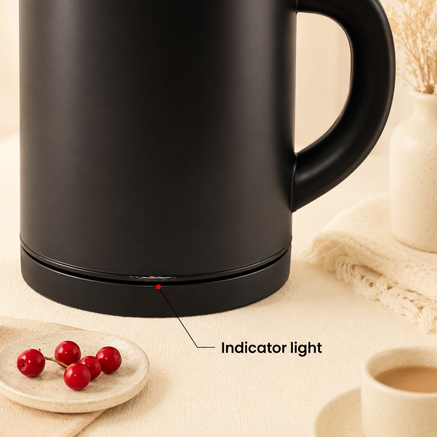 0.8L Stainless Steel Electric Kettle Black