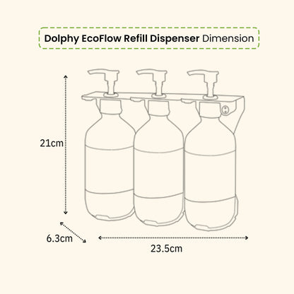 EcoFlow Refill Dispenser 500ml  - Matte White: Set of 3