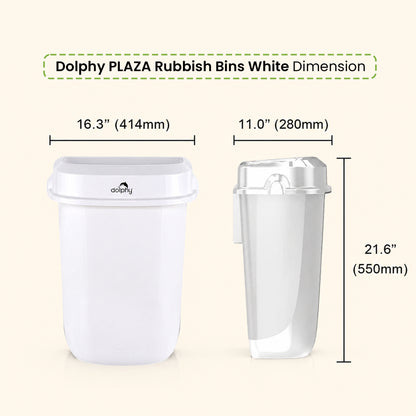 PLAZA Rubbish Bins White - 32L