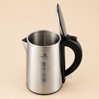1.0L Brushed Silver Stainless Steel Kettle