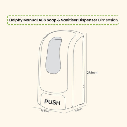 Manual Soap-Sanitiser Dispenser 1000ML - Black