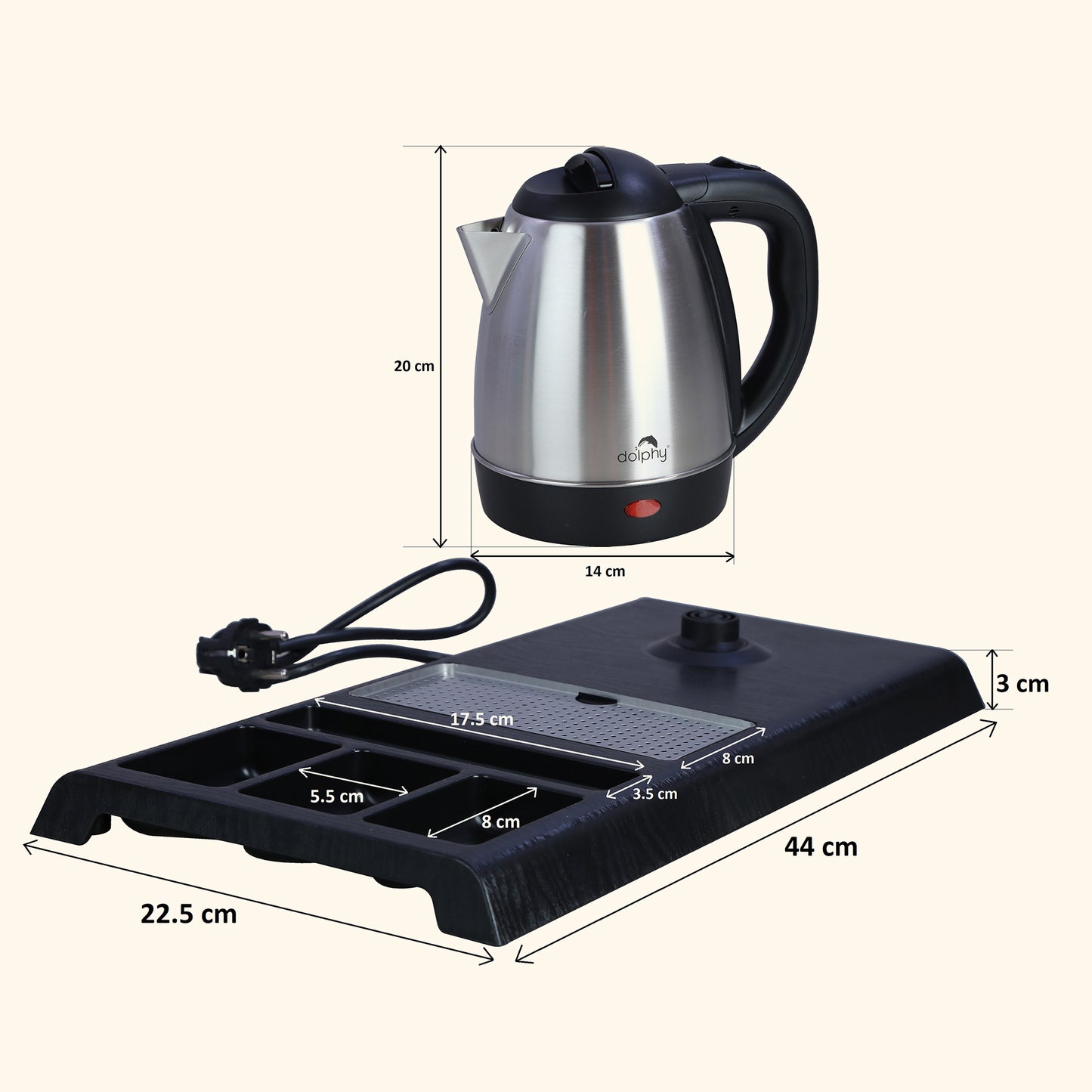 1.2L Stainless Steel Electric Kettle - Silver